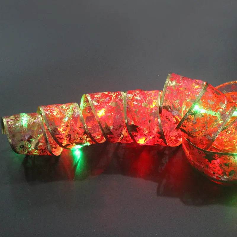 Festive LED String Lights | Double-Layer Ribbon Design for Holiday Cheer | Perfect Party Lights for Any Occasion 9