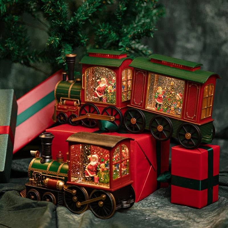 Festive Train | Music Box with Spinning Glitter Lantern & 8 Christmas Songs | Enchanting Holiday Decor for Magical Celebrations 1