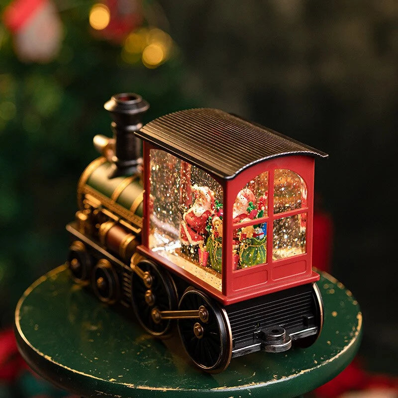 Festive Train | Music Box with Spinning Glitter Lantern & 8 Christmas Songs | Enchanting Holiday Decor for Magical Celebrations 2