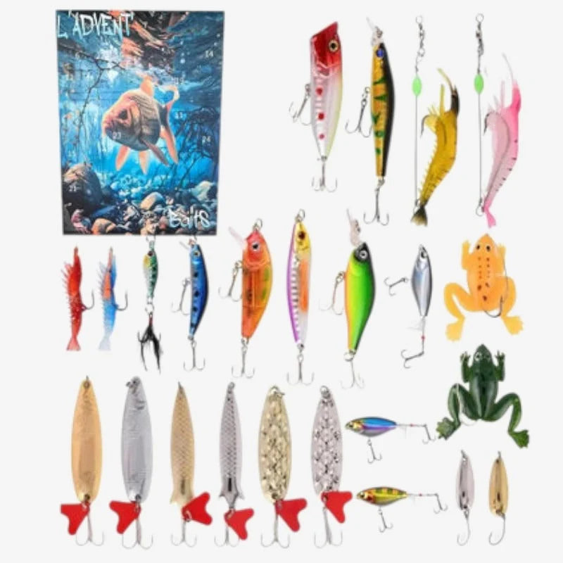 Fishing-Themed Advent Calendar with Organized Compartments | Perfect Indoor Gift for Fishing Enthusiasts 0