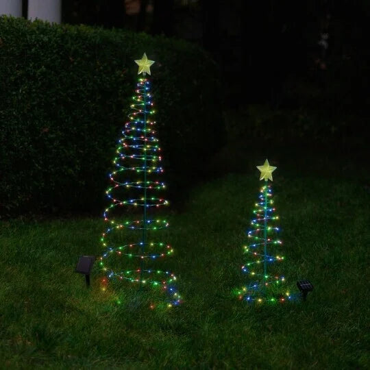 GlitteringTree | Solar Christmas Tree Light with Shimmering LED Design | Eco-Friendly Outdoor Decoration for Festive Ambiance 3