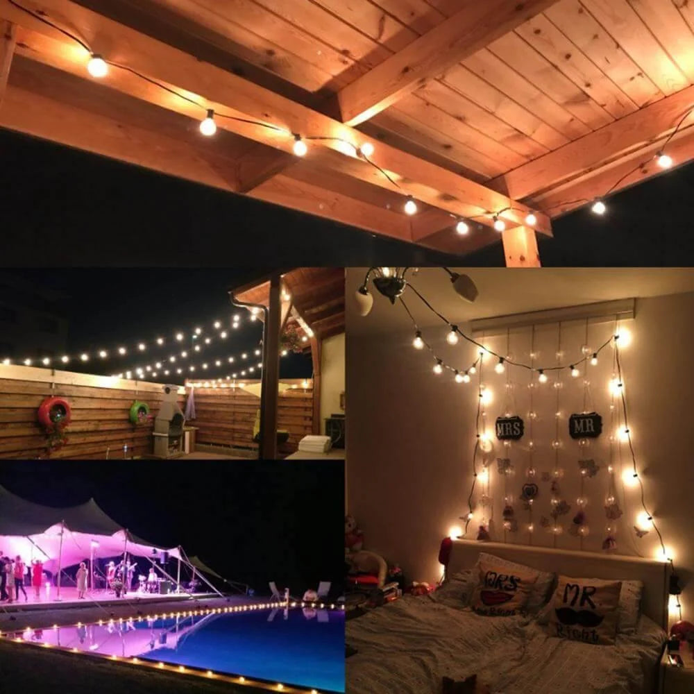 Globe Party String Lights | Outdoor String Lights with Energy-Efficient Bulbs | Versatile Patio Lights for Festive Decor 1