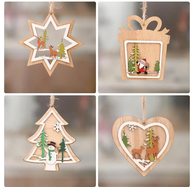 Holiday Decor Collection | Wooden Christmas Tree Ornament with Intricate Laser-Cut Design | Festive Christmas Tree Decoration for Seasonal Cheer 2