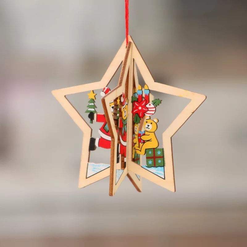 Holiday Decor Collection | Wooden Christmas Tree Ornament with Intricate Laser-Cut Design | Festive Christmas Tree Decoration for Seasonal Cheer 3