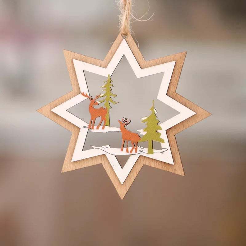 Holiday Decor Collection | Wooden Christmas Tree Ornament with Intricate Laser-Cut Design | Festive Christmas Tree Decoration for Seasonal Cheer 4