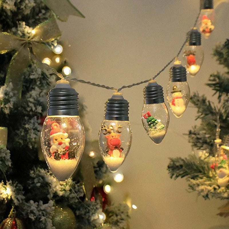 Holiday Glow | Christmas String Lights with Charming Icons | Battery-Powered for Festive Ambiance 1