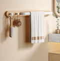 Leno Collection | Wooden Towel Rail with Integrated Hooks | Modern Design for Organized Bathrooms 0