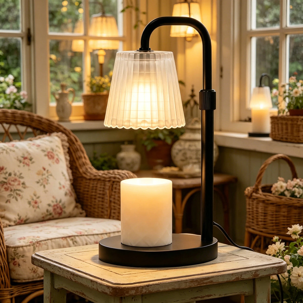 LuminaraGlow | Elegant Dimmable Flameless Candle Warmer Lamp with Timer 2
