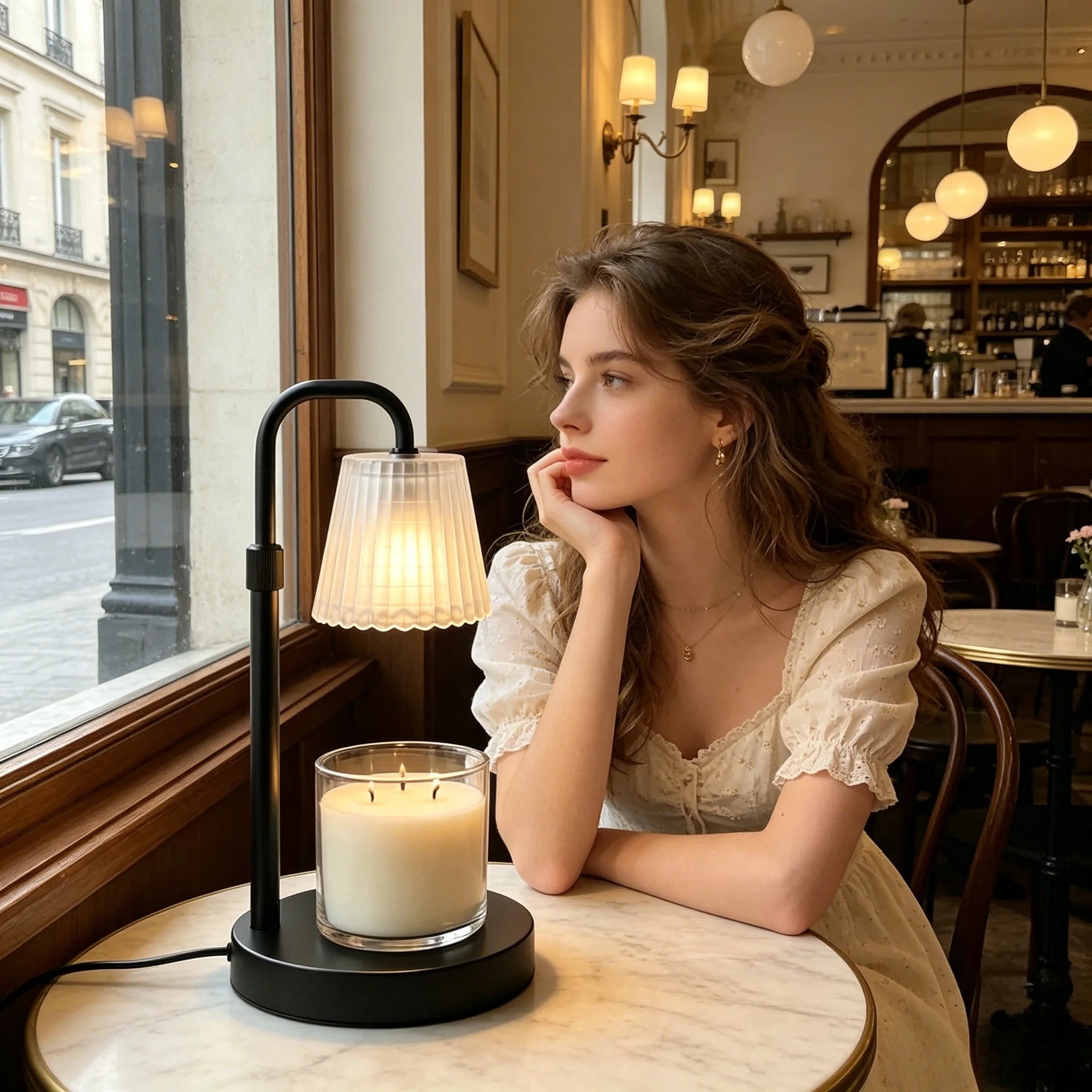 LuminaraGlow | Elegant Dimmable Flameless Candle Warmer Lamp with Timer 5
