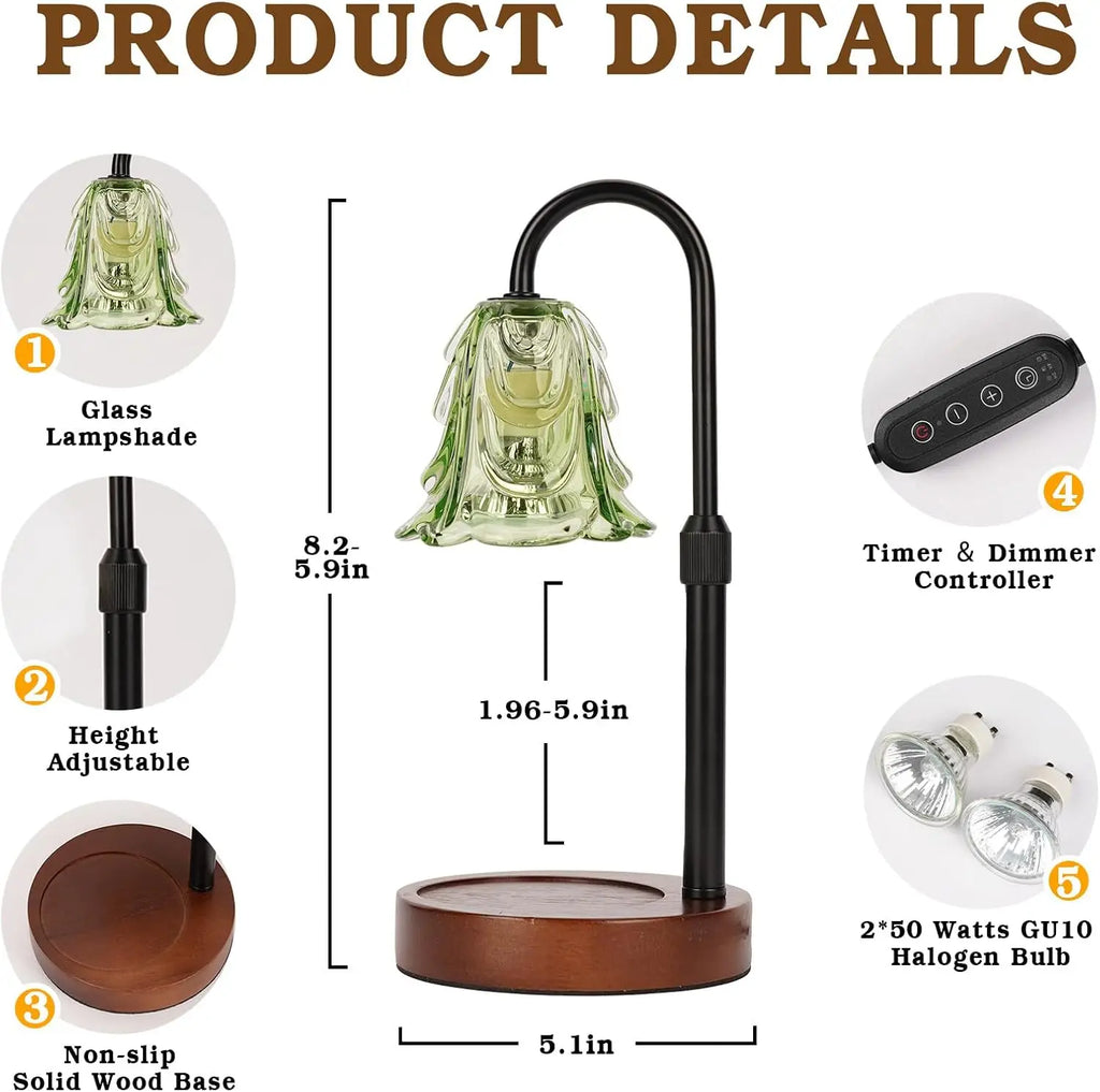 Elegant Adjustable Dimmable Candle Warmer Lamp 1