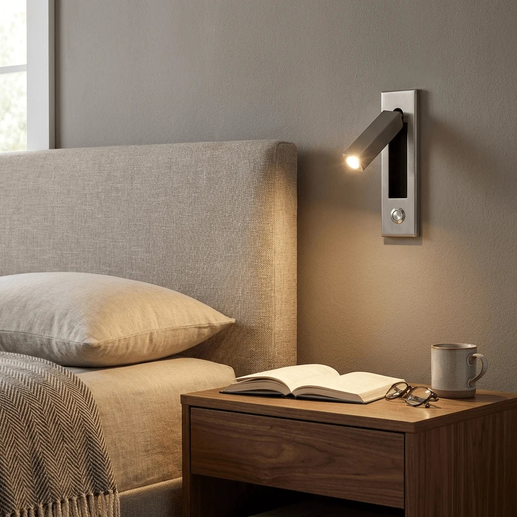Modern Embedded Bedside Sconce with Adjustable Lighting | Space-Saving Design for Cozy Ambiance 3
