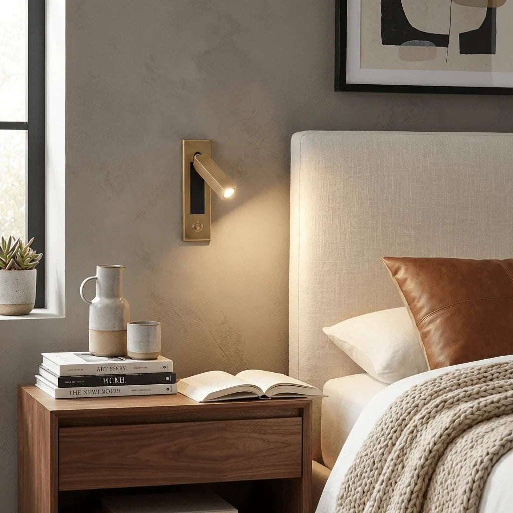 Modern Embedded Bedside Sconce with Adjustable Lighting | Space-Saving Design for Cozy Ambiance 5