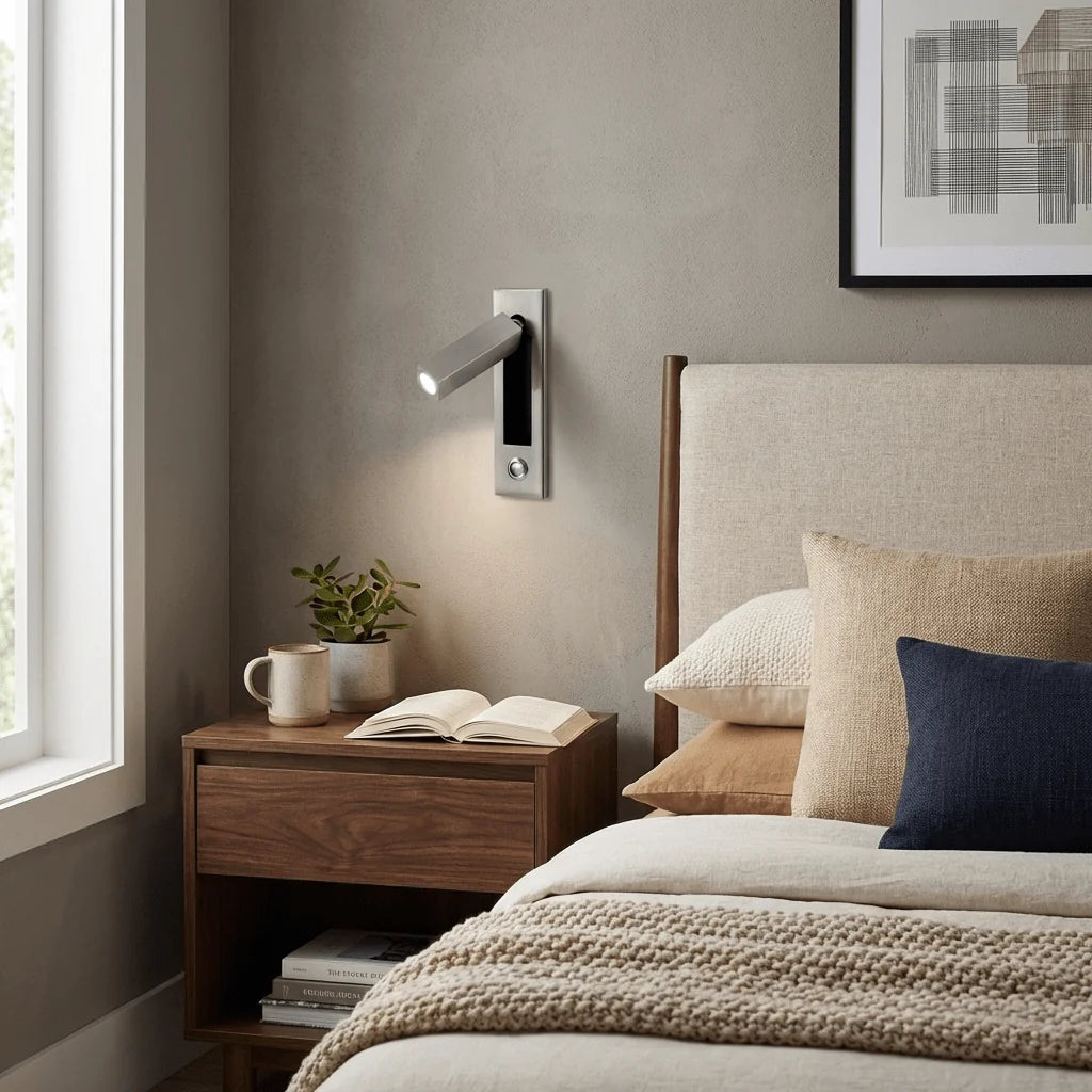 Modern Embedded Bedside Sconce with Adjustable Lighting | Space-Saving Design for Cozy Ambiance 6
