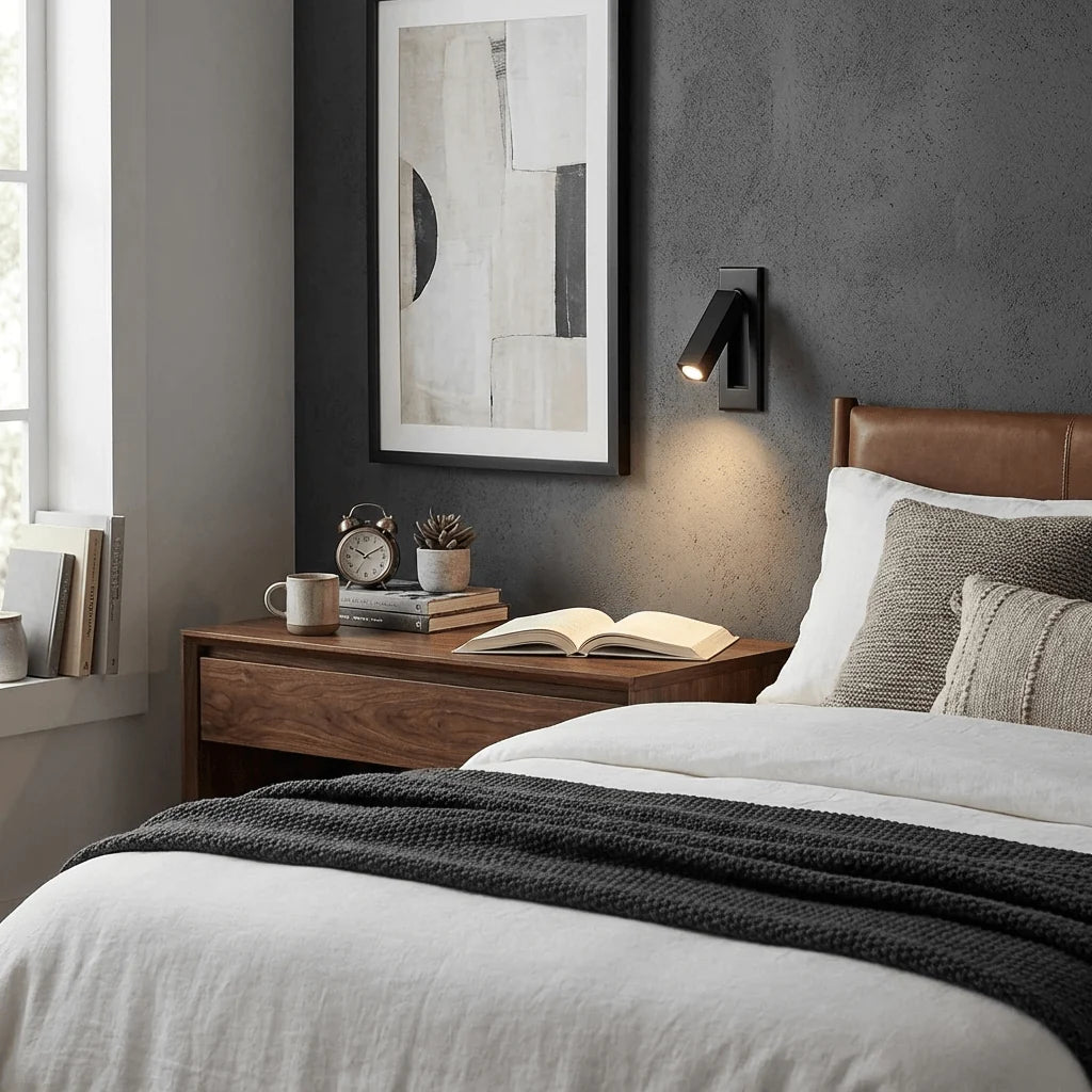 Modern Embedded Bedside Sconce with Adjustable Lighting | Space-Saving Design for Cozy Ambiance 7
