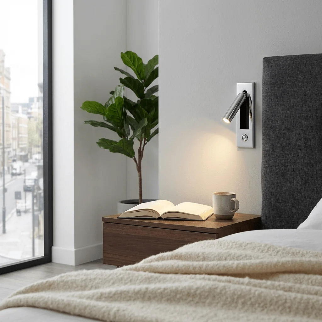 Modern Embedded Bedside Sconce with Adjustable Lighting | Space-Saving Design for Cozy Ambiance 8