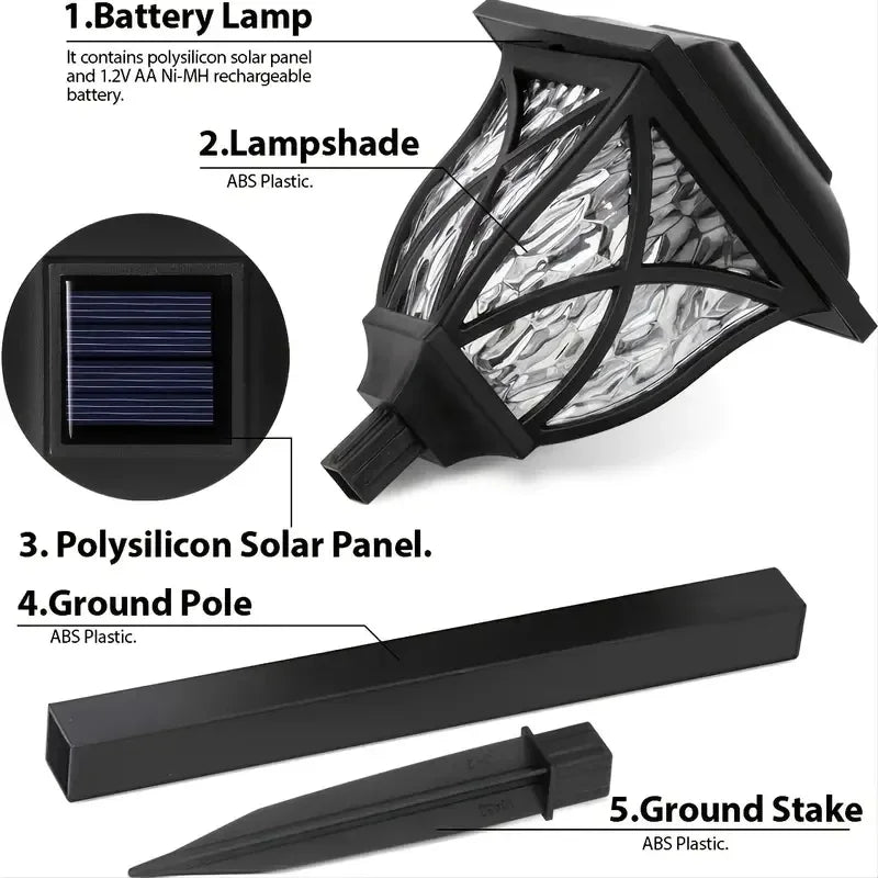 Outdoor Solar Pathway Lights | Waterproof LED Landscape Lighting for Easy Installation and Safety 5