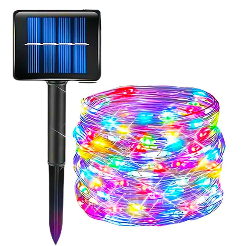 Outdoor Solar String Lights | 8 Modes LED Fairy Lights with Waterproof Design | Perfect for Garden and Party Decor 8