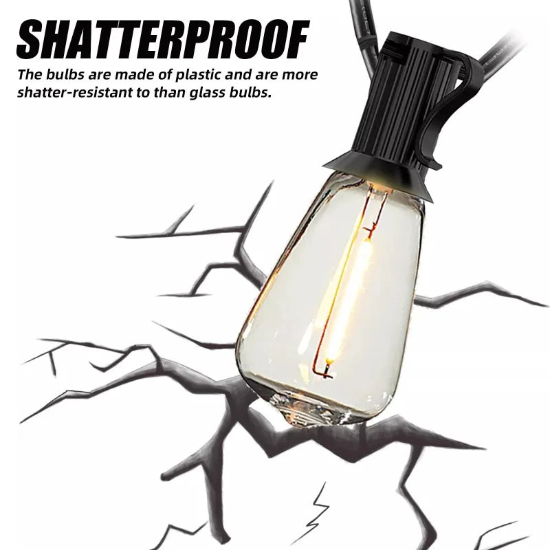 Outdoor String Lights | Waterproof LED Patio Lights with Shatterproof Bulbs | Perfect for Cozy Backyard Ambiance 2