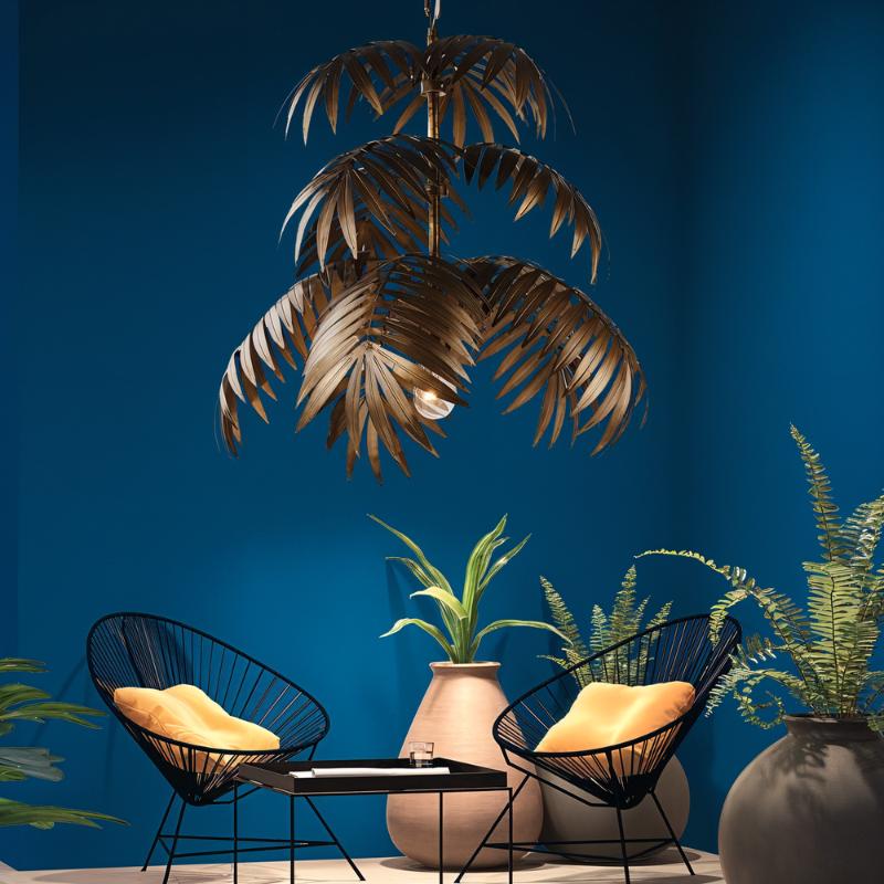 Palmae | Tropical Leaf Modern Chandelier with Sleek Metallic Finish | Stunning Focal Point for Coastal Vibe 3