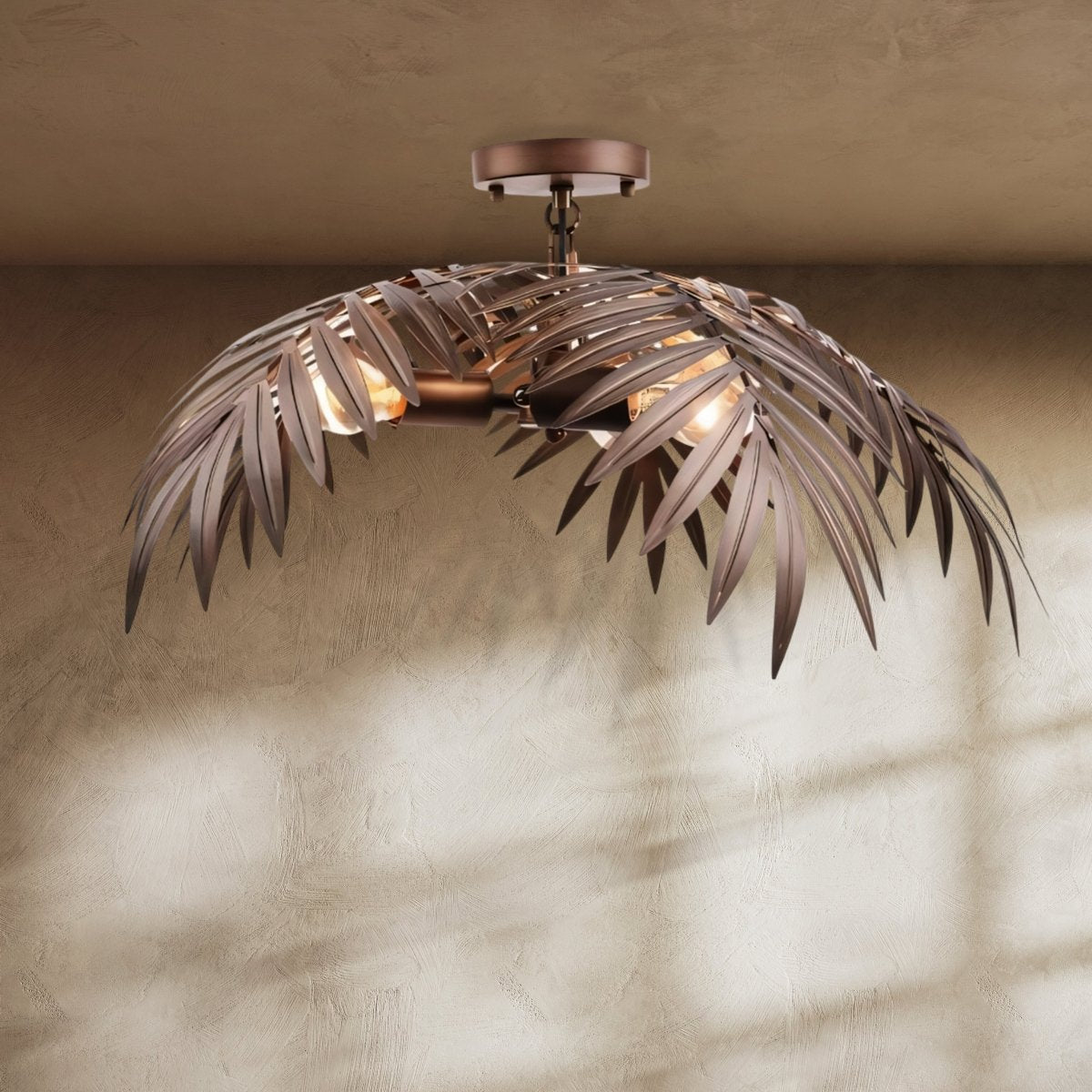Palmae | Tropical Leaf Modern Chandelier with Sleek Metallic Finish | Stunning Focal Point for Coastal Vibe 8