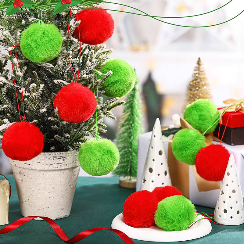 Plush Christmas Ball Ornaments | 6cm Soft Decorations for Festive Cheer 2