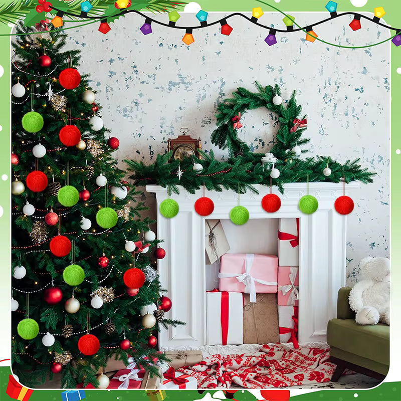 Plush Christmas Ball Ornaments | 6cm Soft Decorations for Festive Cheer 3