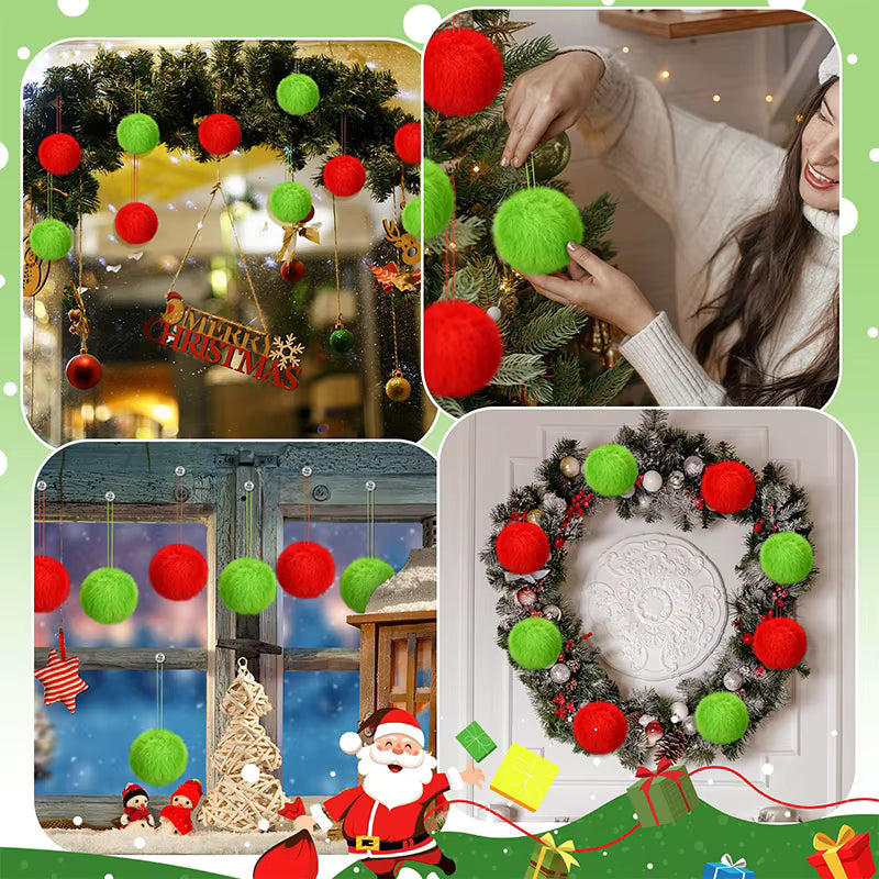 Plush Christmas Ball Ornaments | 6cm Soft Decorations for Festive Cheer 4