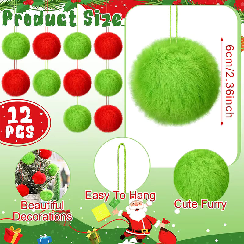 Plush Christmas Ball Ornaments | 6cm Soft Decorations for Festive Cheer 5