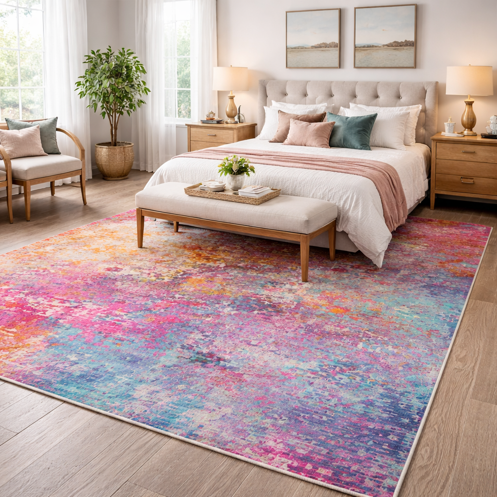 Vivian Abstract Washable Rug
