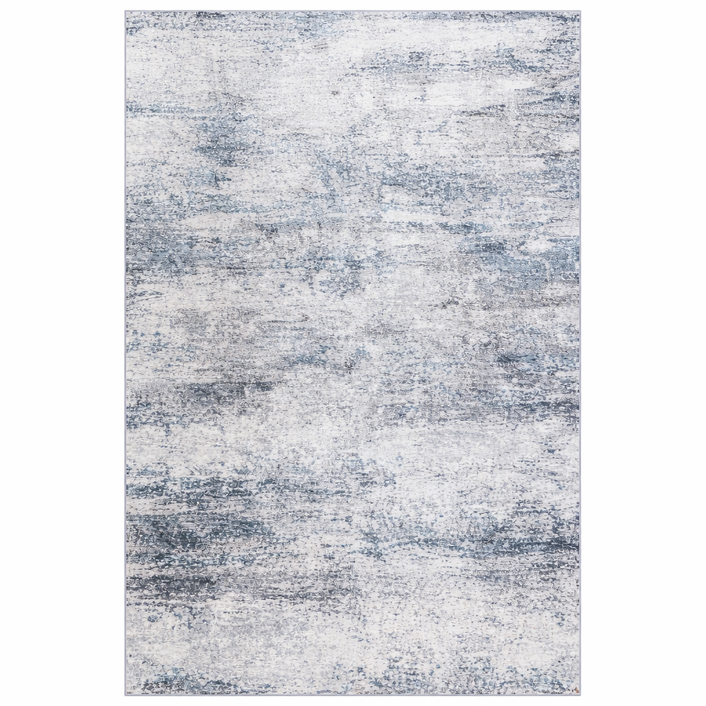 Azure Mist Abstract Rug