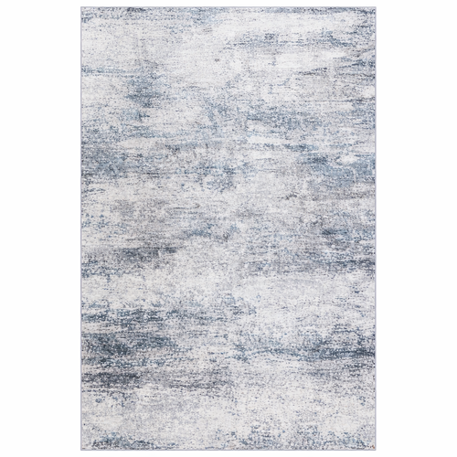Azure Mist blue abstract area rug — soft watercolour blue abstract pattern machine washable anti-slip
