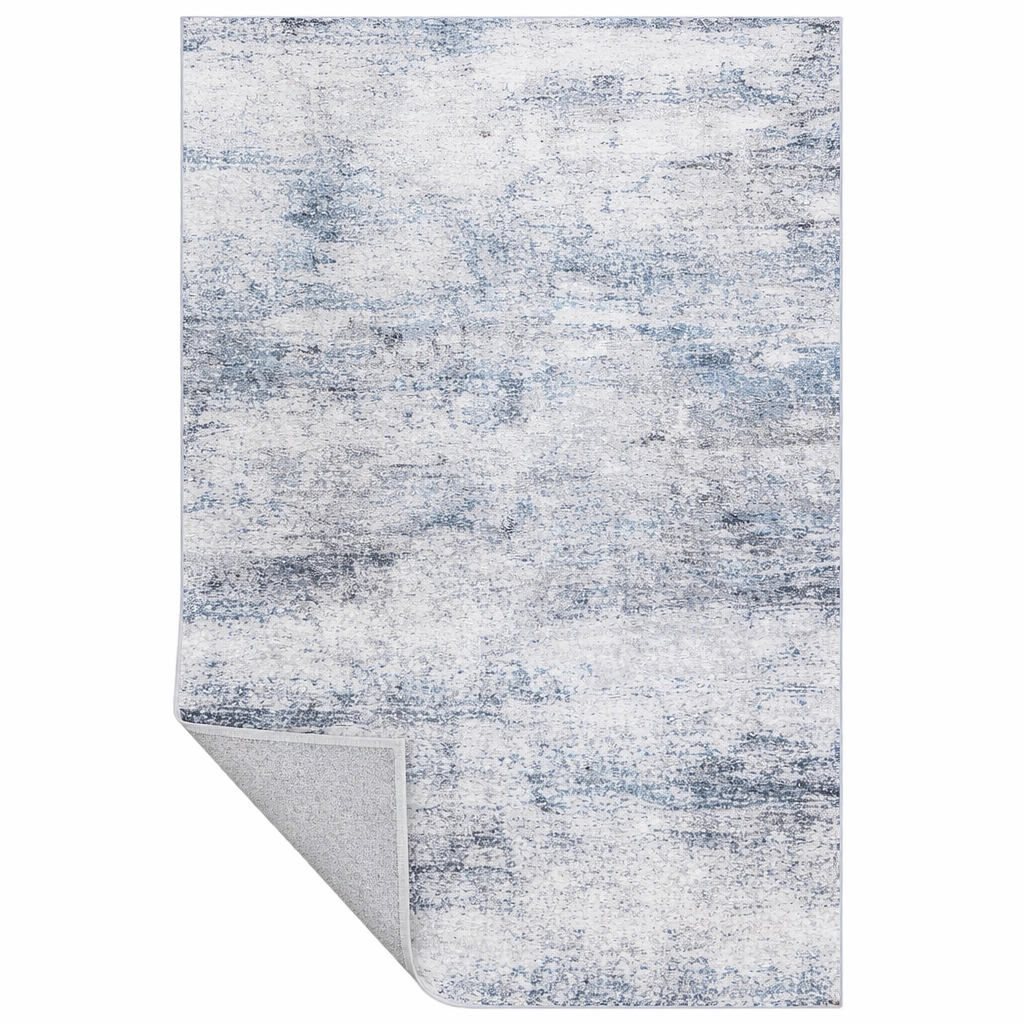 Azure Mist Abstract Rug