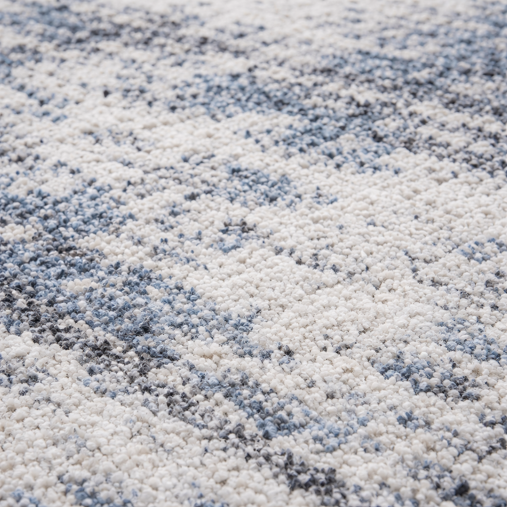 Azure Mist Abstract Rug