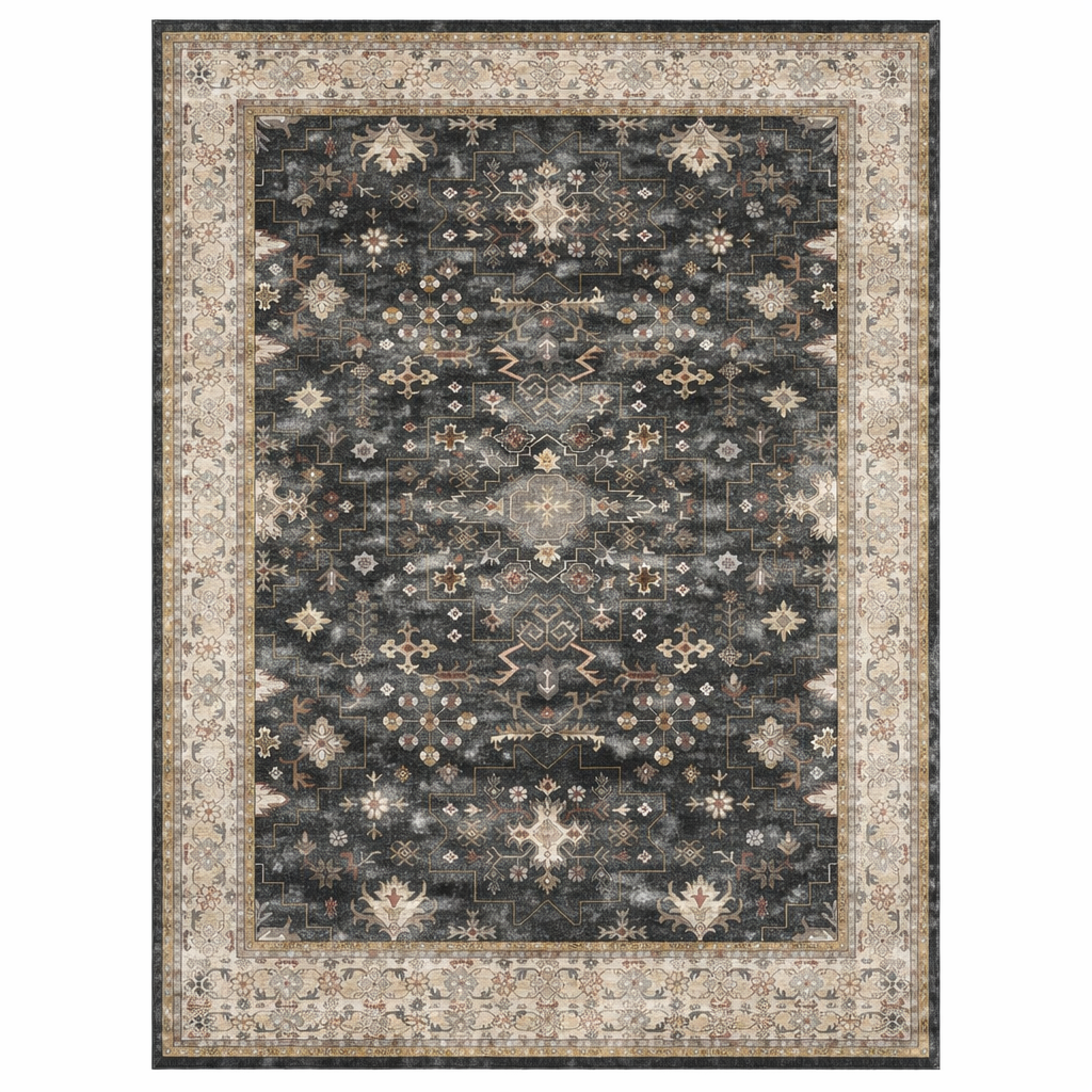 Ashford Vintage Medallion - Washable Area Rug