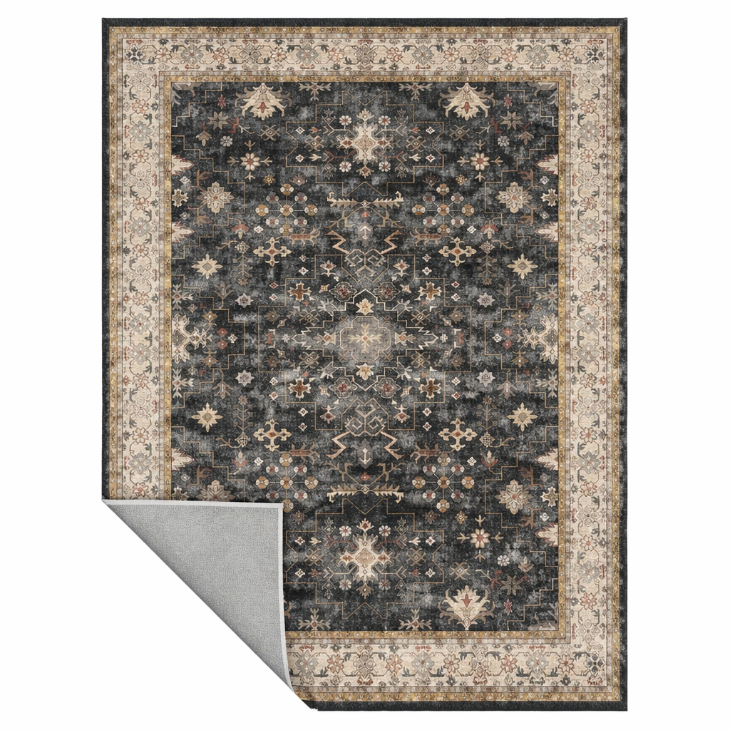 Ashford Vintage Medallion - Washable Area Rug