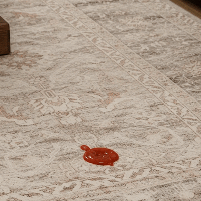 Taupe Vintage Washable Area Rug – Traditional Distressed Non-Slip Persian Style Rug