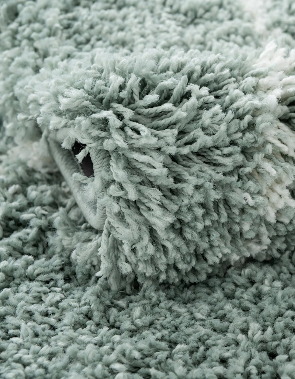 Sage Green Shag Area Rug – Soft Plush Geometric Diamond Pattern Non-Slip Bedroom & Living Room Carpet