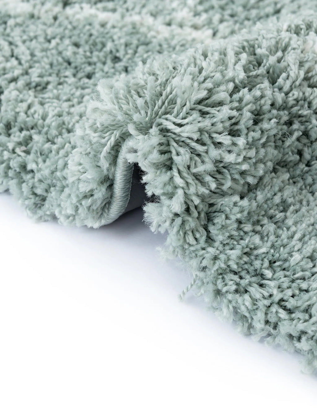 Sage Green Shag Area Rug – Soft Plush Geometric Diamond Pattern Non-Slip Bedroom & Living Room Carpet