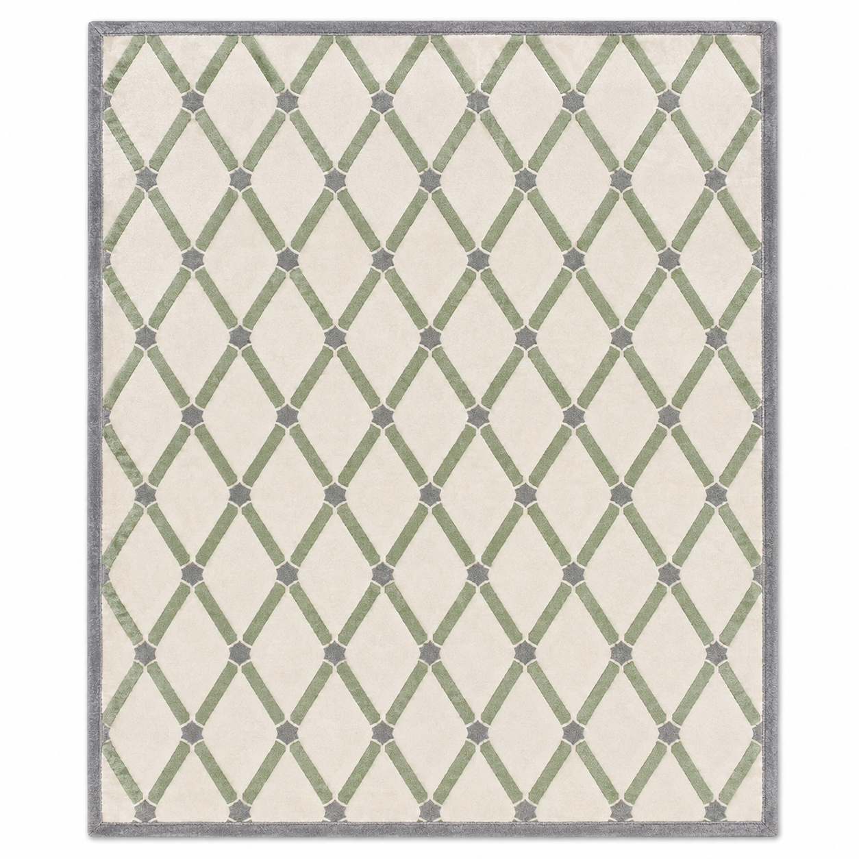 Sage & Ivory Moroccan Diamond Trellis Machine Washable Area Rug