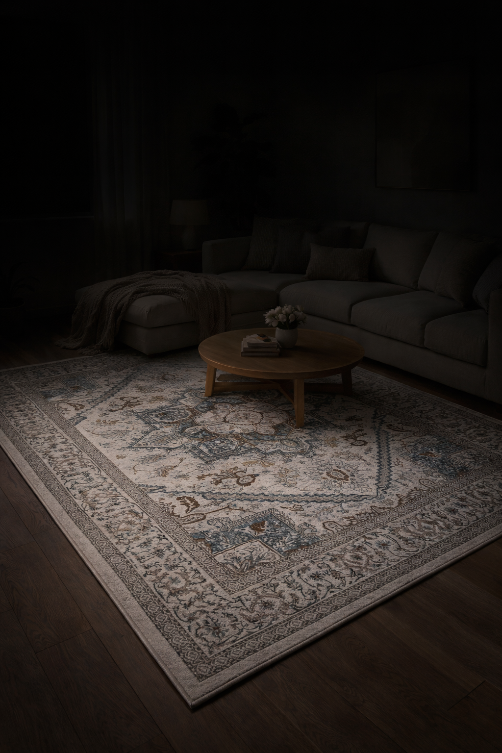 Aurelian Medallion Washable Area Rug