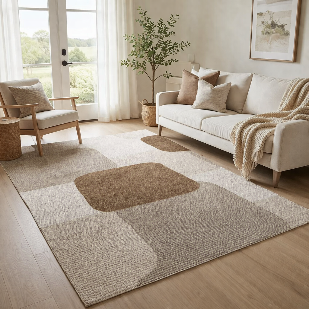 Nordic Abstract Neutral Rug