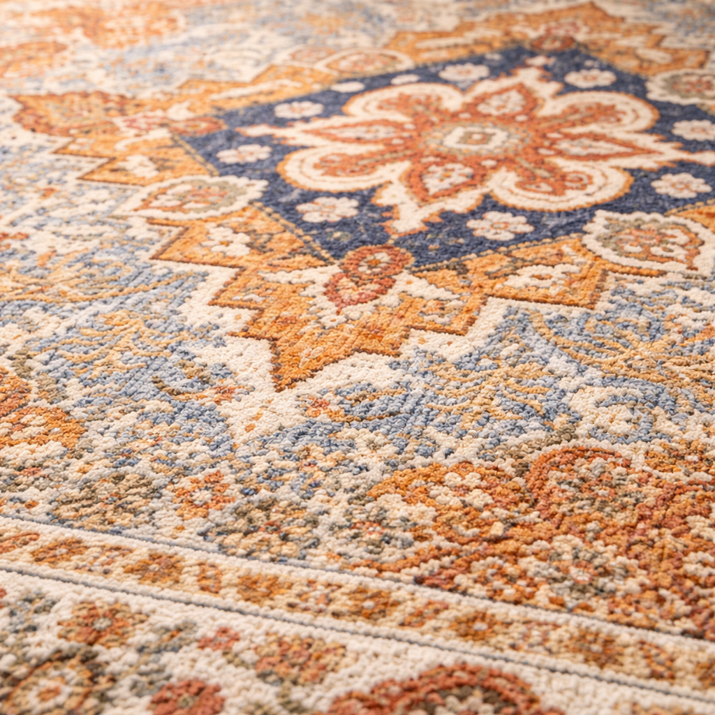 Serene Sky Persian Medallion Style Rug