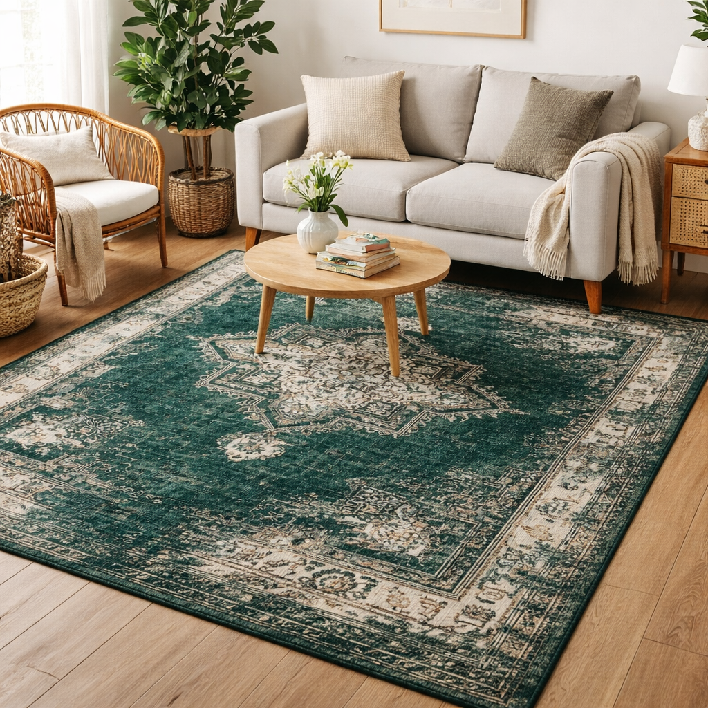 Emerald Medallion Heritage Rug