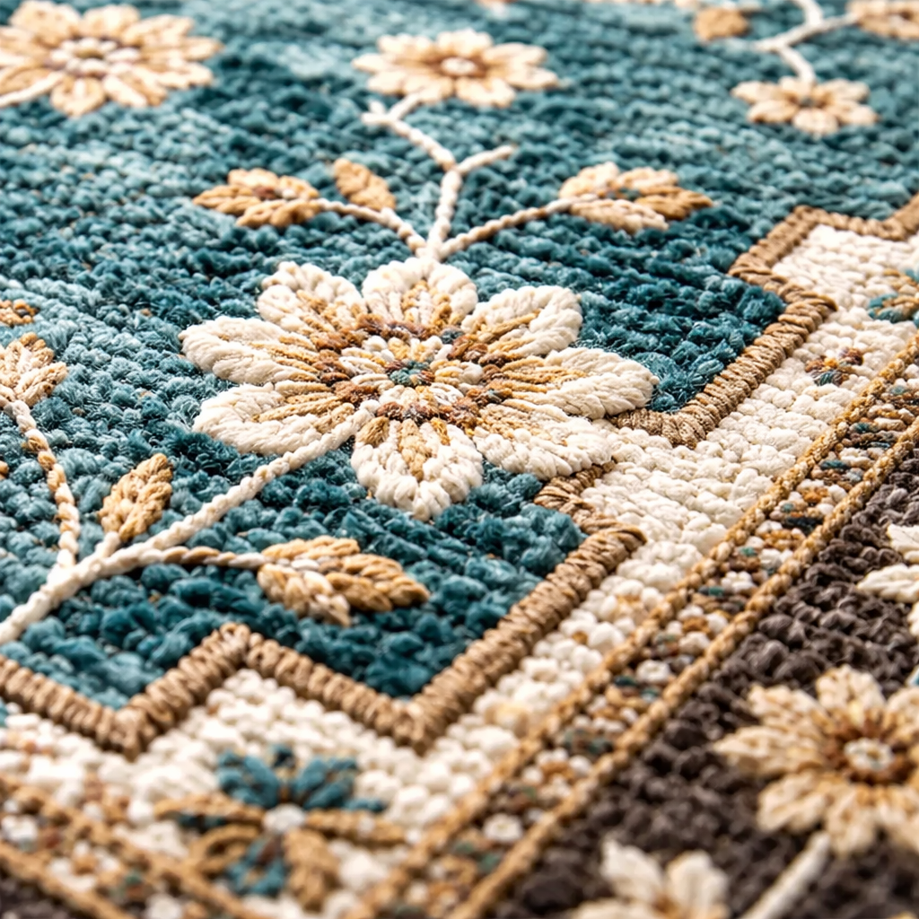 Caspian Teal Medallion Rug