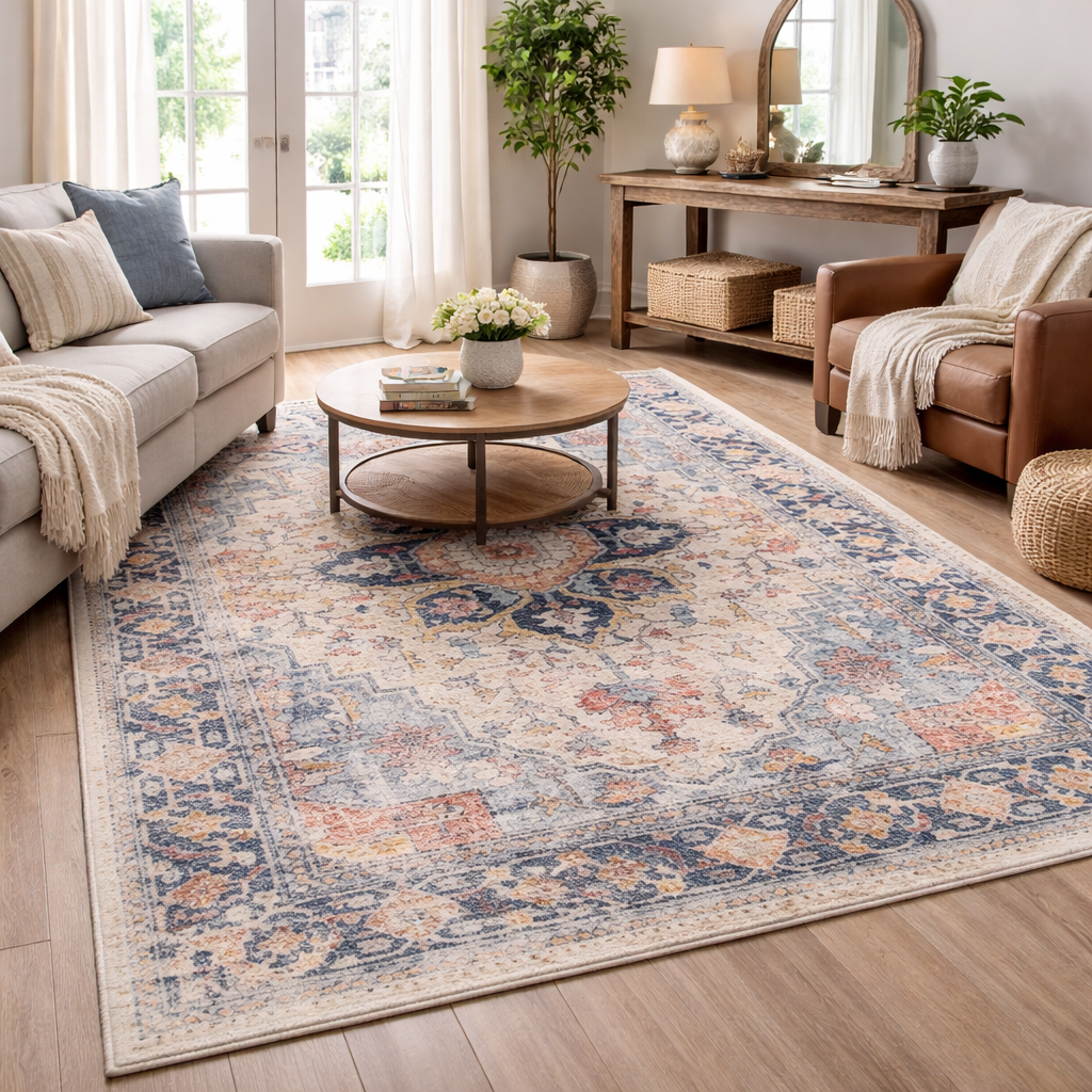 Aegean Medallion Vintage style Rug