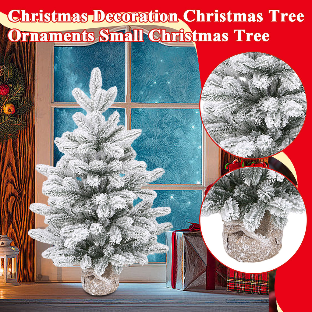 Artificial Snowy desktop Christmas Tree | Family Christmas Tree, Desktop Christmas Tree, Christmas Party Ornaments Supplies