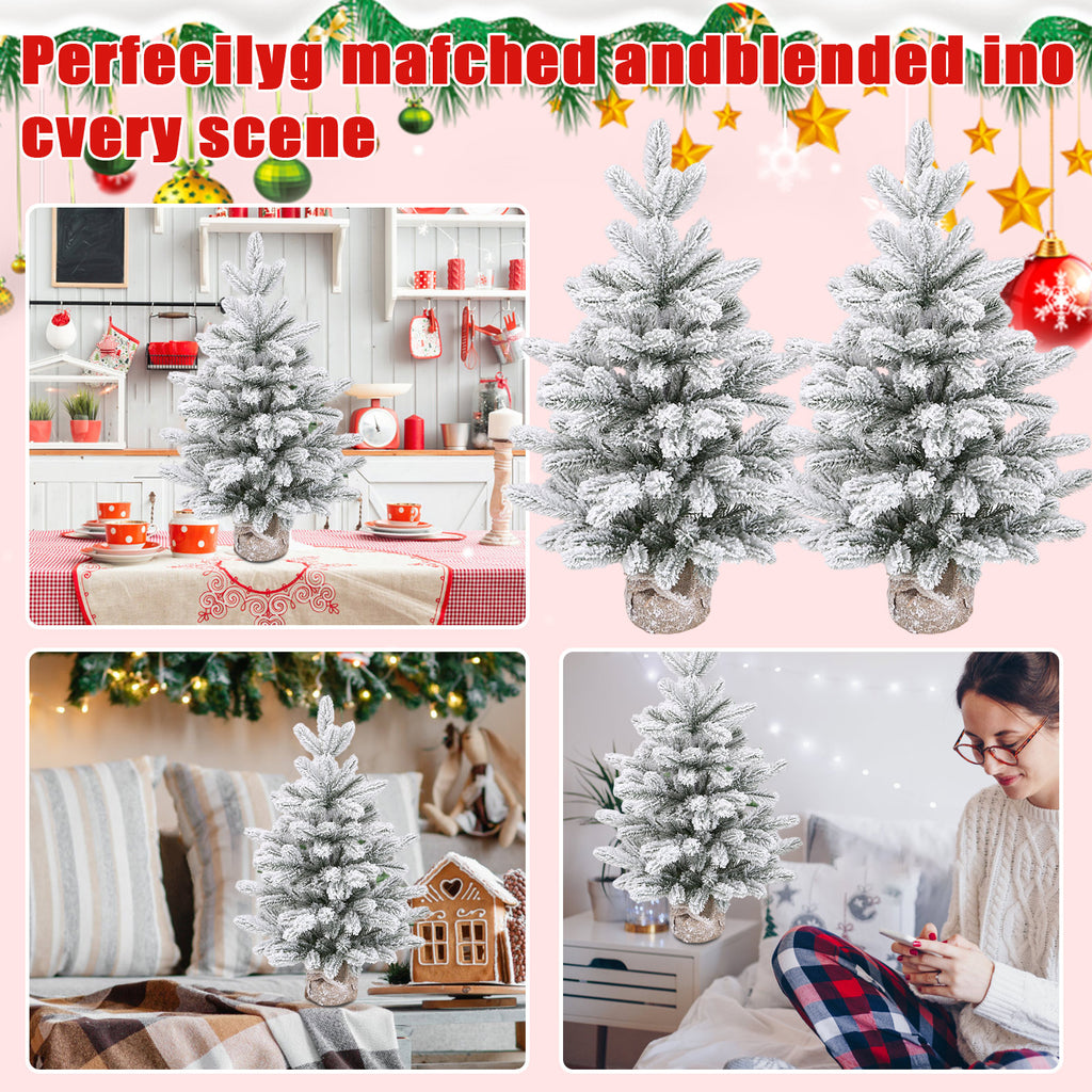 Artificial Snowy desktop Christmas Tree | Family Christmas Tree, Desktop Christmas Tree, Christmas Party Ornaments Supplies