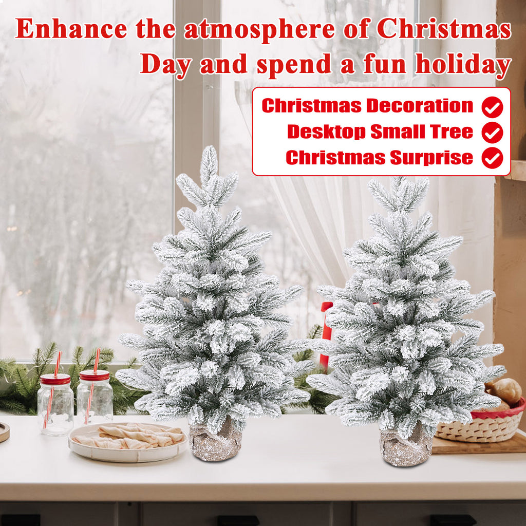 Artificial Snowy desktop Christmas Tree | Family Christmas Tree, Desktop Christmas Tree, Christmas Party Ornaments Supplies