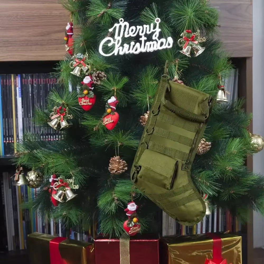 Tactical Utility Stocking Pouch | Durable Nylon Design for Efficient Holiday Storage 4