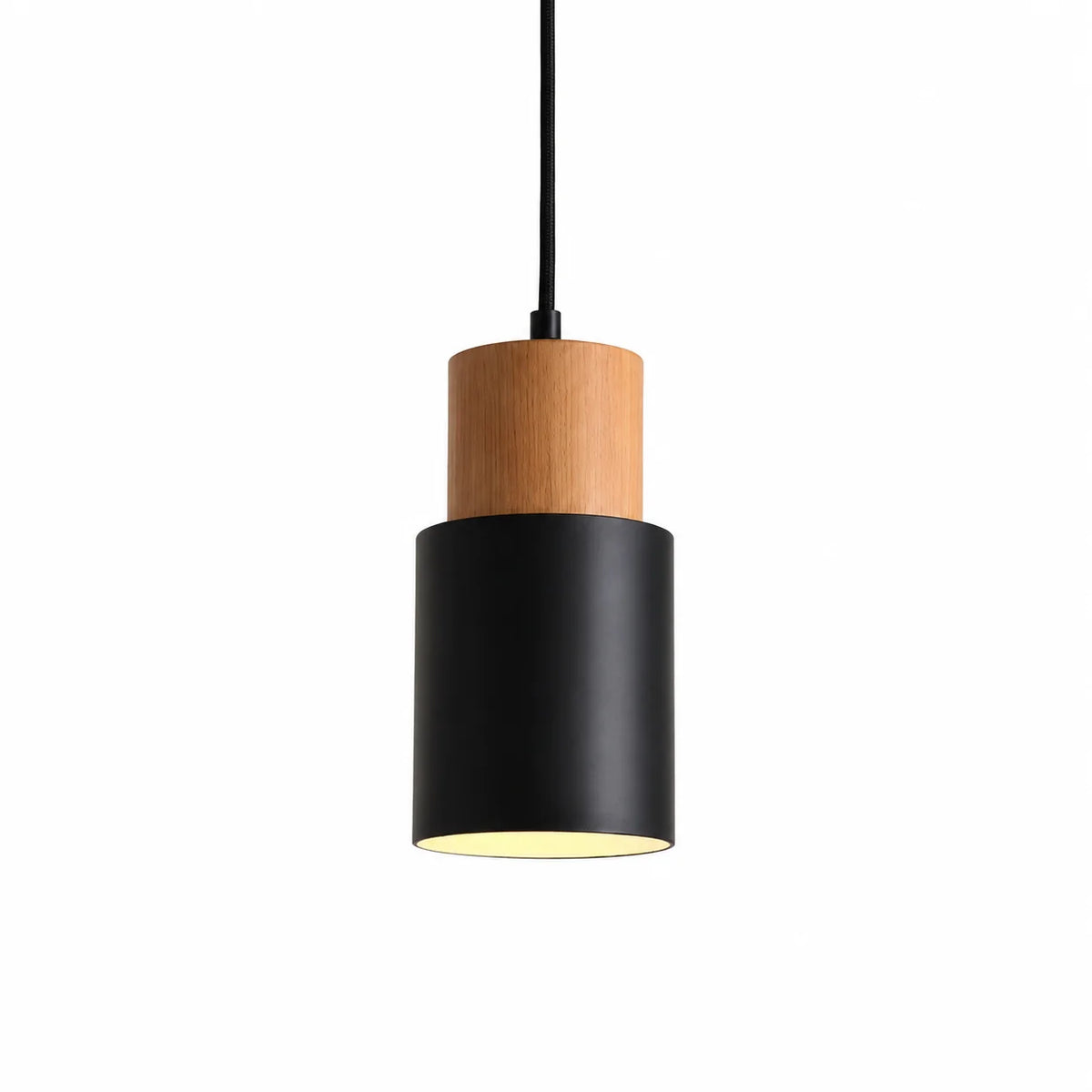 Tavero | Black Pendant Light with Wood Accent for Modern Kitchen Island Illumination 0